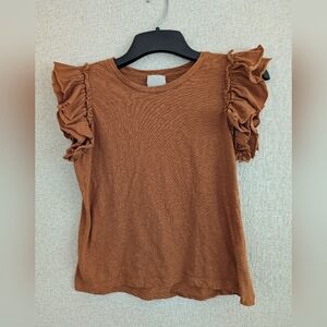 Ruffled Sleeve Top